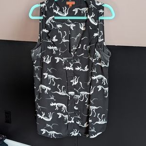 Modcloth Dino Blouse Size 1x